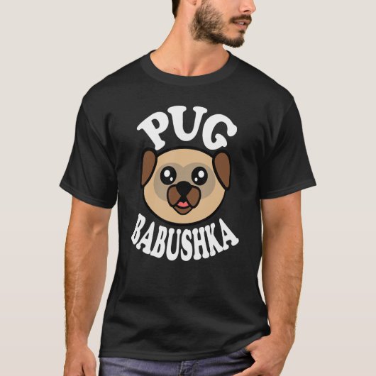 T-shirt Babouchka de Pug adorable (Devant)