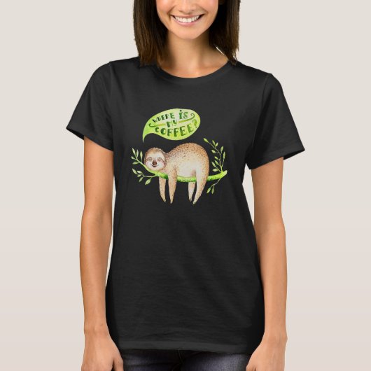 T-shirt Baby animals sloth nursery (Devant)