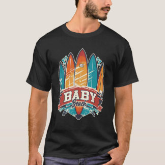 T-shirt Baby Beach HI Rebel Surf Edgy Surfboard Design