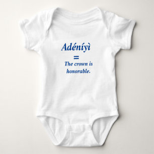 T-Shirt Baby Bodysuit: Gepersonaliseerd met Yoruba