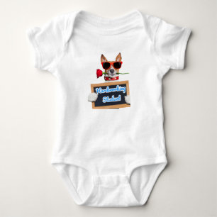 T-Shirt baby bodysuit grappige hond patterned