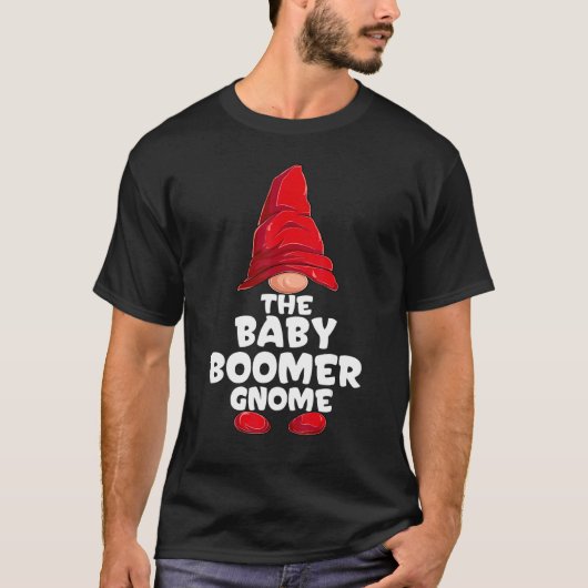 T-shirt Baby Boomer Gnome Matching Famille Groupe Noël (Devant)