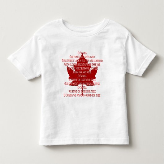 T-shirt Baby Canada Hymne Souvenir Canada Tee (Devant)