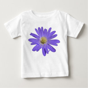 T-shirt Baby Daisy Personalized Purple Baby Shirt