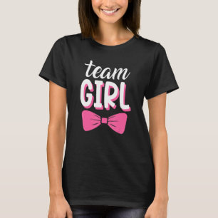 T-shirt Baby Gender Reveal Faire-part Party Team Girl Me
