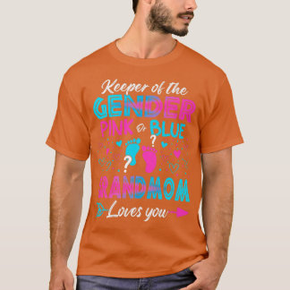T-shirt Baby Gender Reveal Shower Pink Or Blue Grandmom Lo