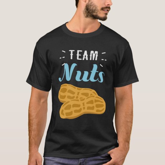 T-shirt Baby Gender Reveal Team Nuts (Devant)