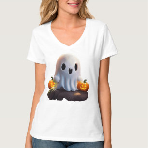 T-shirt Baby Ghost Déplaisant mignon caractère Halloween