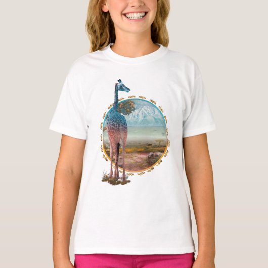 T-shirt Baby Giraffe PATRIMOINE AFRICAIN (Devant)