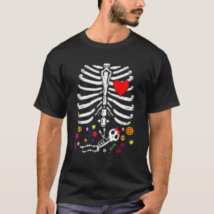 T-shirt Baby Girl Skeleton Pregnancy Faire-part X Ray Ha