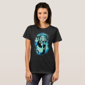 T-shirt Baby Golden Retriever Paint Blue Design Dog Mom Da (Devant entier)
