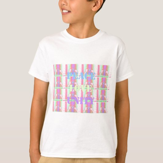 T-shirt Baby Kids Peace Love Unity Hakuna Matata design.p (Devant)