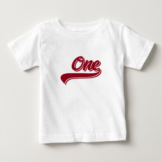 T-shirt Baby ONE Year Baseball (Devant)