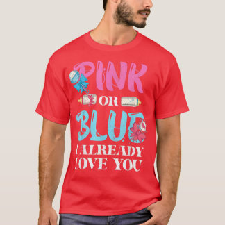 T-shirt Baby Party rose ou bleu Je t'aime Déjà Genre