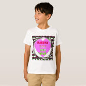 T-shirt Baby Pink Hearts Hakuna Matata Baby Kids Design.p (Devant entier)
