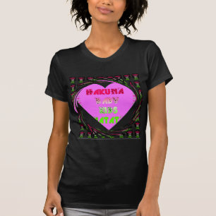 T-shirt Baby Pink Hearts Hakuna Matata Baby Kids Design.p