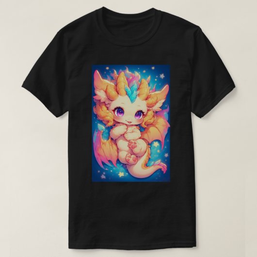 T-shirt Baby Rave Dragon Anime Art 01 (Design devant)
