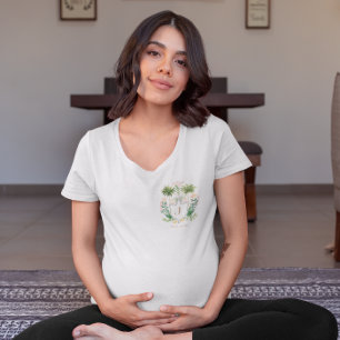 T-shirt Baby shower Chic Retro Palm Springs Maman-to-be