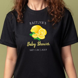 T-shirt Baby shower de citron aquarelle moderne