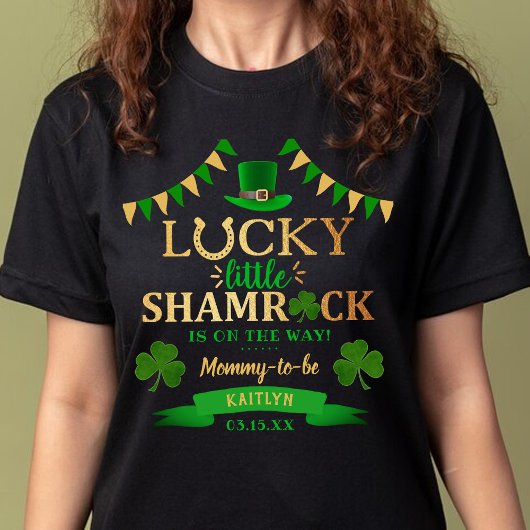 T-shirt Baby shower de la Saint-Patrick du Petit Shamrock