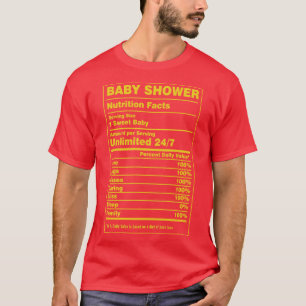T-shirt Baby shower de la valeur nutritive