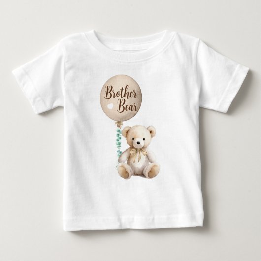 T-shirt Baby shower de l'ours frère (Devant)