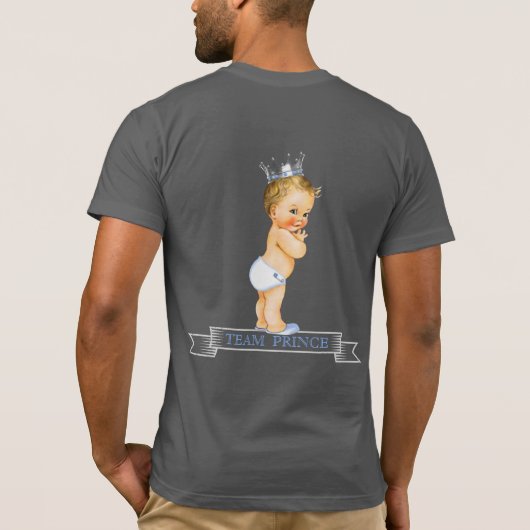 T-shirt Baby shower de révélation de genre de l'équipe Pri (Dos)