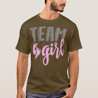 T-shirt Baby shower de révélation de sexe féminin d'équipe