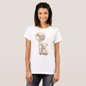 T-shirt Baby shower d'ours de maman neutre (Devant entier)