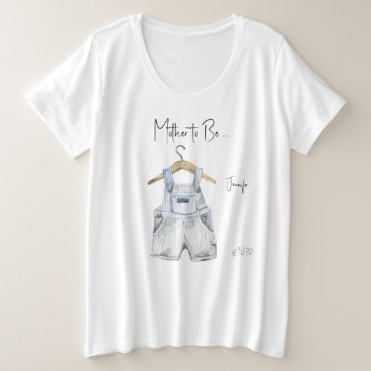 T-shirt Baby shower garçon plus taille (Design devant)