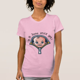 T-shirt Baby shower genre drôle bith date faire-part