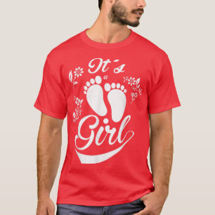 T-shirt Baby shower Genre Reveal Party C'est une fille ros