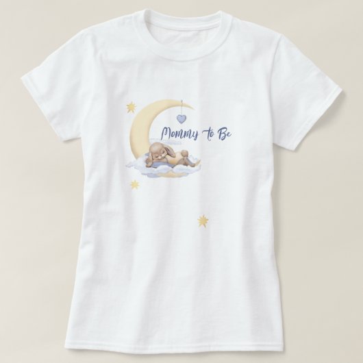 T-shirt baby shower "mammy to by" (Design devant)