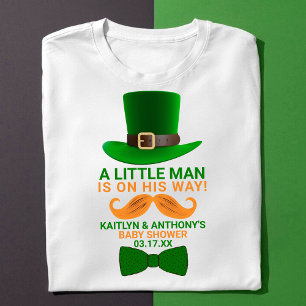 T-shirt Baby shower moderne de la Saint Patrick de Leprech