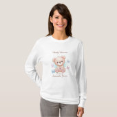 T-shirt baby shower ours et papillons (Devant entier)