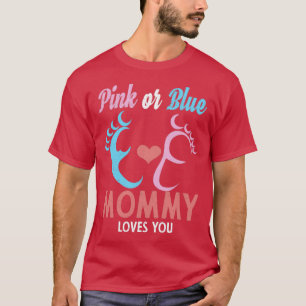 T-shirt Baby shower Rose Ou Bleu Futur Maman Genre Revea