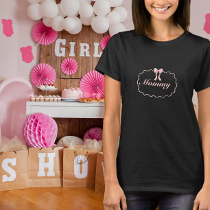 T-shirt Baby Shower Ruban Rose Fille Coquette Maman Person