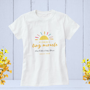 T-shirt Baby shower, Tiny Miracle Sunshine personnalisée