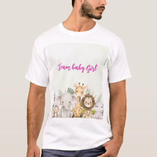 T-shirt baby shower vert et blanc
