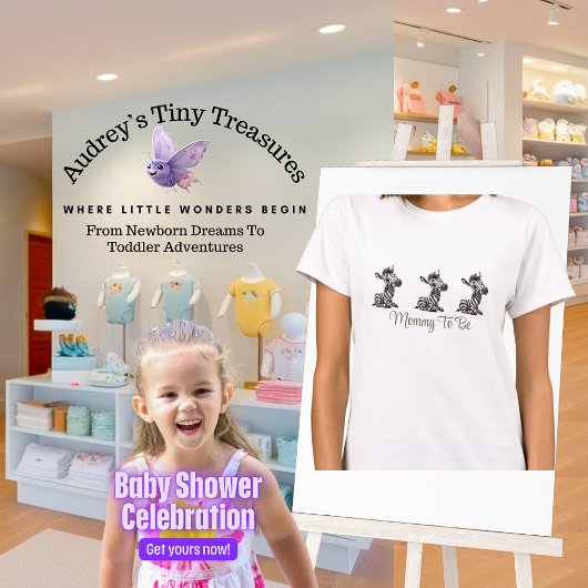 T-shirt Baby shower Zebra Cartoon Enchanted