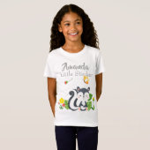 T-Shirt Baby Skunk, Papillon & Fleurs (Devant entier)