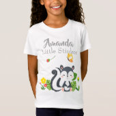 T-Shirt Baby Skunk, Papillon & Fleurs (Devant)
