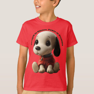 T-shirt Baby Snoopy–Force dans le silence, Puissance dans