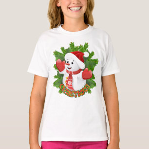 T-shirt Baby Snowman avec ornement de flocons de neige en