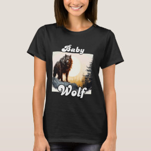 T-shirt Baby Wolf Matching Tribe Wolves Moon Kids Camping