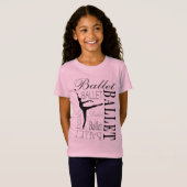 T-Shirt Babydoll T - arabesque de filles de ballet (Devant entier)
