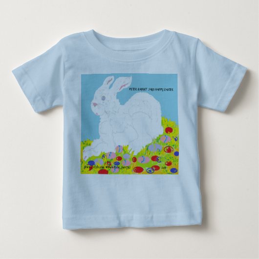 T-shirt Babys Peter Rabbit Dit Heureux Pâques (Devant)