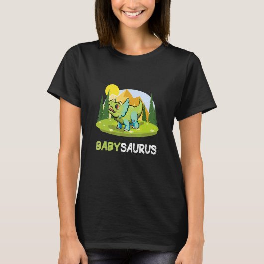 T-shirt Babysaurus Dinosaur Cute Kiddo Tricératops 1 (Devant)