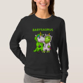 T-shirt Babysaurus Père Avec Fils Bébé Ou Fille Partenaire (Devant)