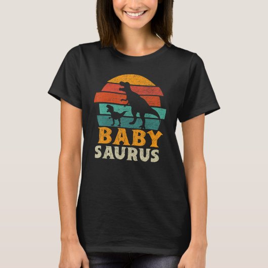 T-shirt Babysaurus Trex Dinosaur bébé Saurus Famil (Devant)